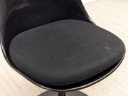 Set of 4 Black Swivel Chairs as Found