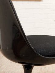 Set of 4 Black Swivel Chairs as Found