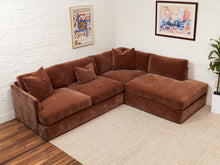 Michonne Sectional Sofa (RAF armless chaise, LAF sofa) in Amici Tobacco