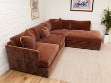 Michonne Sectional Sofa (RAF armless chaise, LAF sofa) in Amici Tobacco