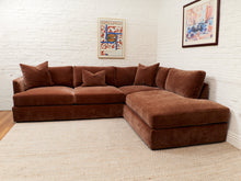 Michonne Sectional Sofa (RAF armless chaise, LAF sofa) in Amici Tobacco