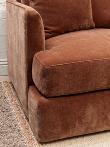 Michonne Sectional Sofa (RAF armless chaise, LAF sofa) in Amici Tobacco
