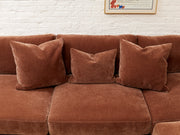 Michonne Sectional Sofa (RAF armless chaise, LAF sofa) in Amici Tobacco