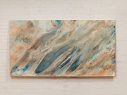Mineral Drift Large Abstract Painting in Blue Gray Cream and Blush