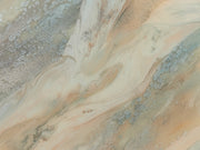 Mineral Drift Large Abstract Painting in Blue Gray Cream and Blush
