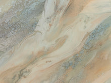 Mineral Drift Large Abstract Painting in Blue Gray Cream and Blush
