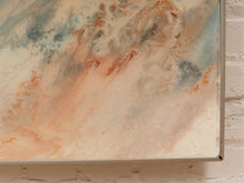 Mineral Drift Large Abstract Painting in Blue Gray Cream and Blush