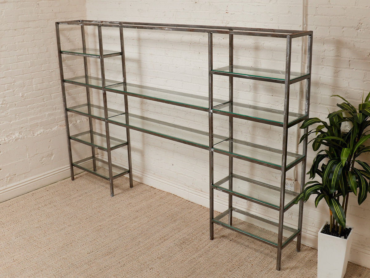 Industrial Vintage Shelving with Glass
