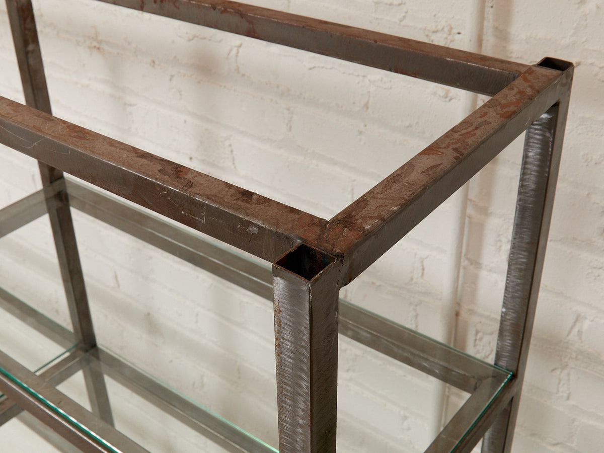 Industrial Vintage Shelving with Glass