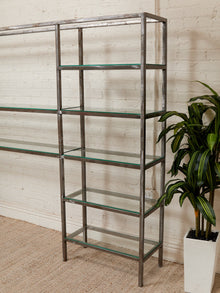 Industrial Vintage Shelving with Glass