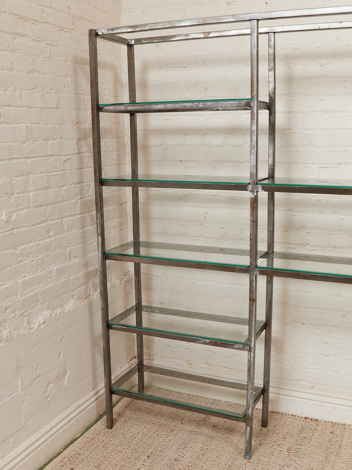 Industrial Vintage Shelving with Glass