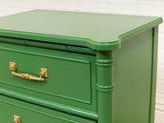 Emerald Faux Bamboo Nightstand