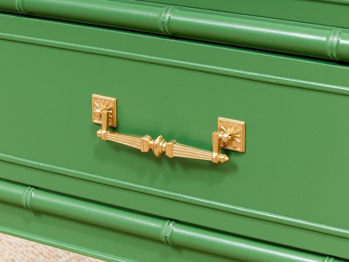 Emerald Faux Bamboo Nightstand