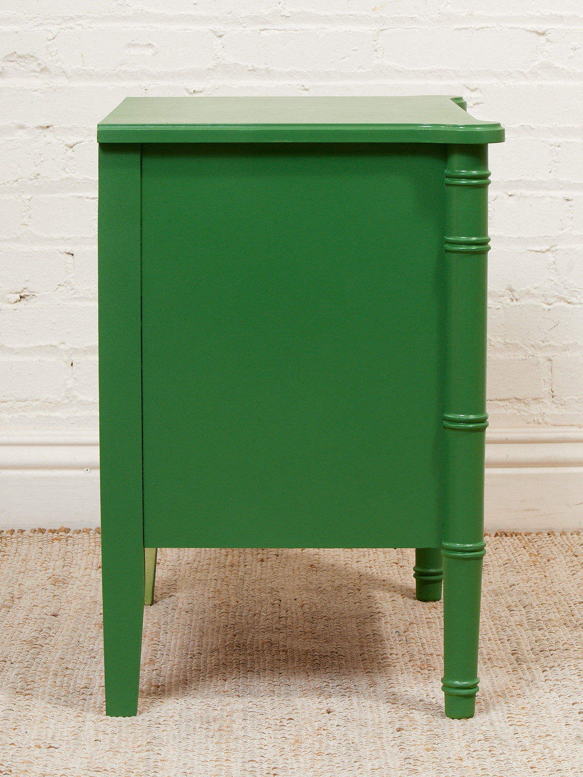 Emerald Faux Bamboo Nightstand