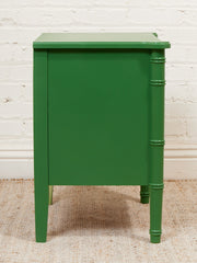 Emerald Faux Bamboo Nightstand