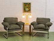 Checker Green Chrome Lounge Chair