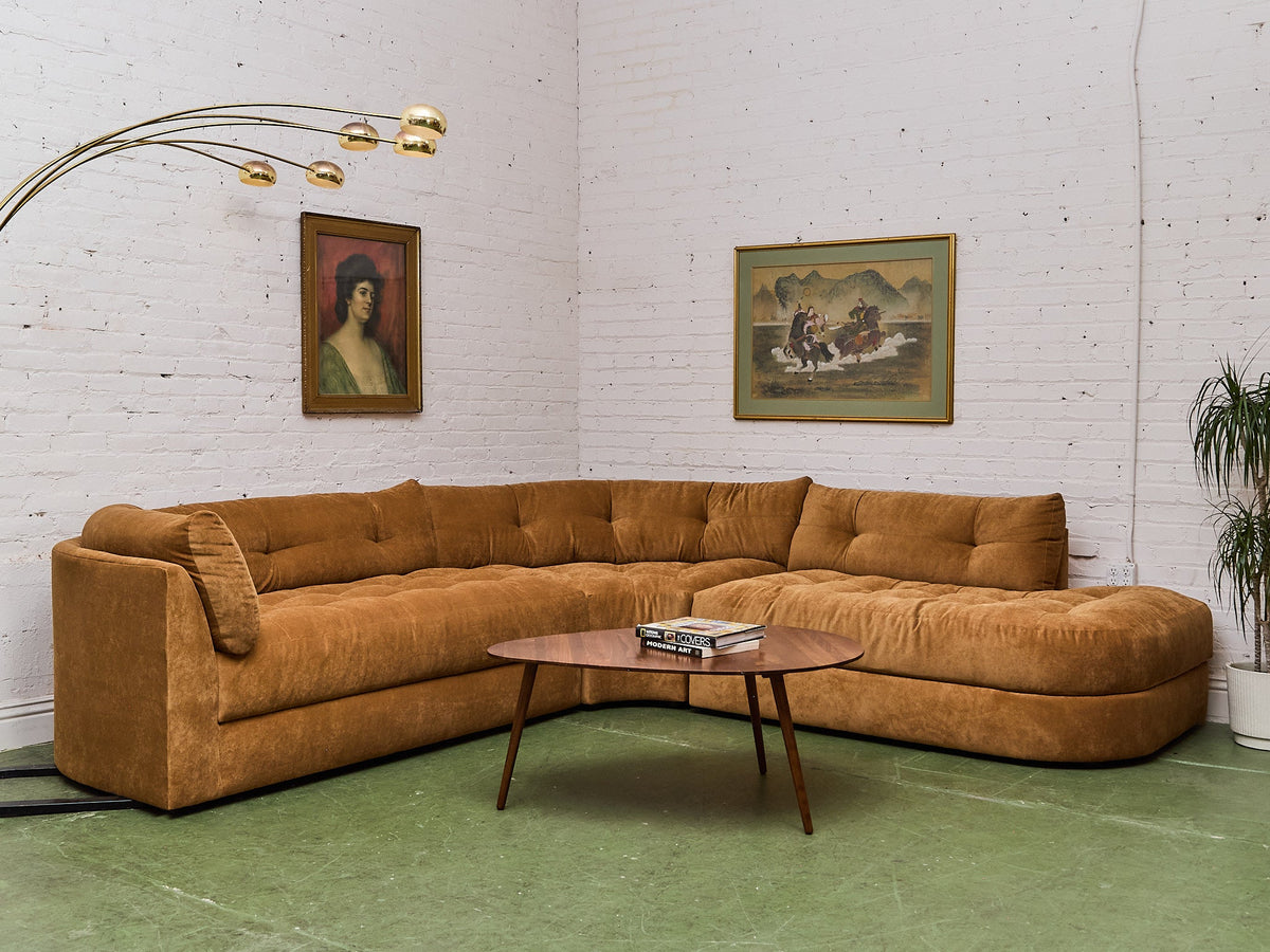 Prima 3 Piece Sectional Sofa in Tramore Amaretto
