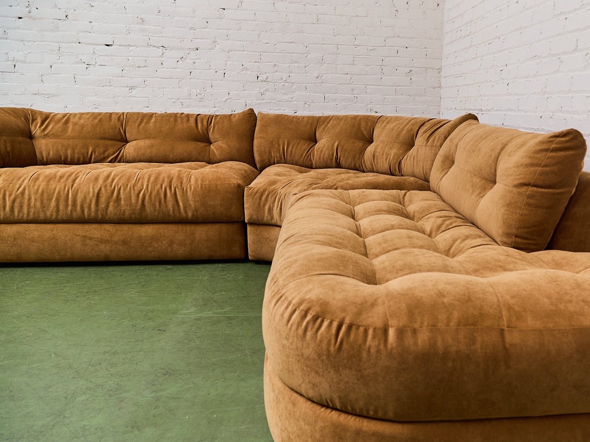 Prima 3 Piece Sectional Sofa in Tramore Amaretto