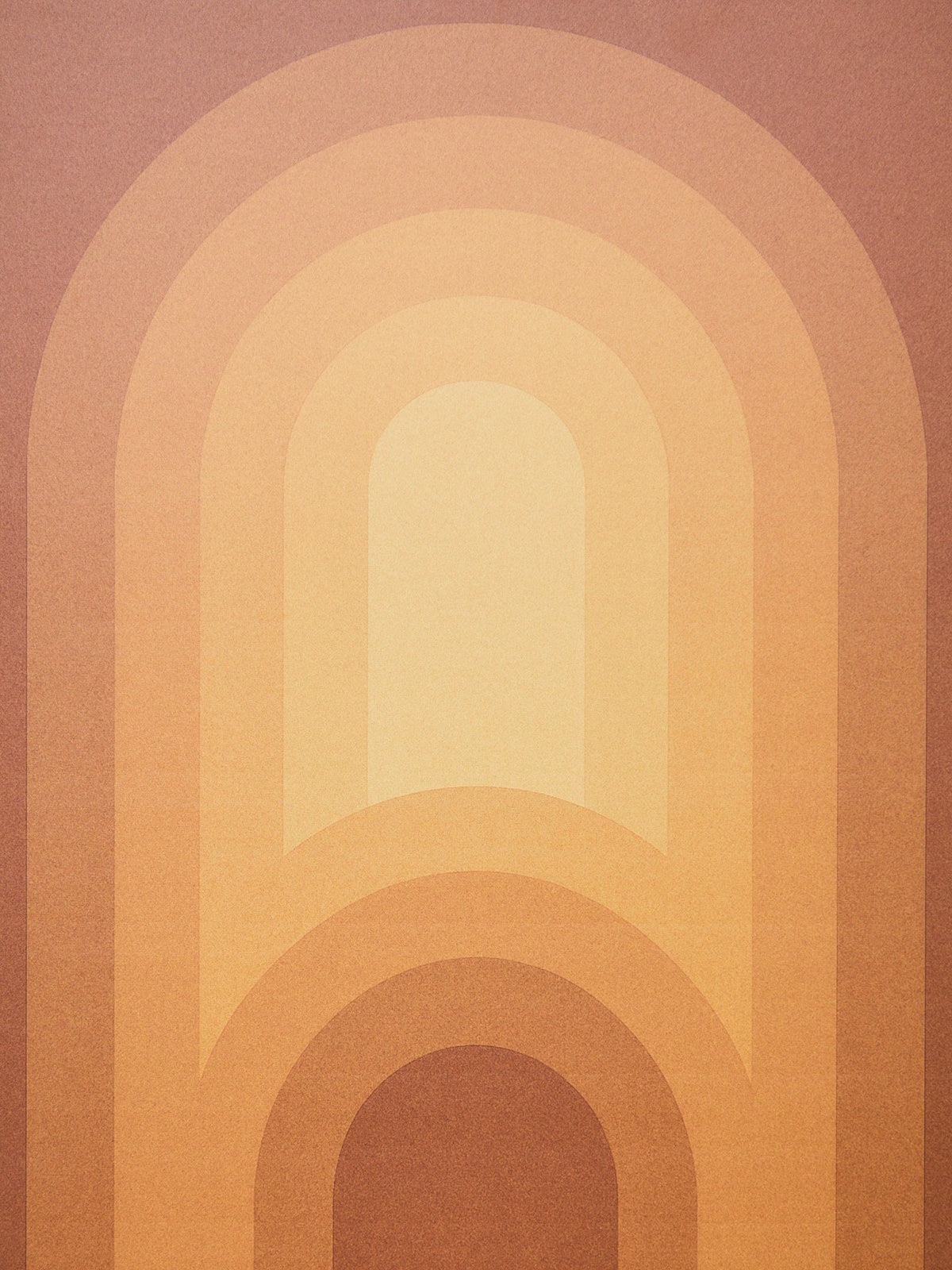 Framed Retro Arch Print – Warm Orange Mid-Century Modern Graphic