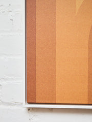 Framed Retro Arch Print – Warm Orange Mid-Century Modern Graphic