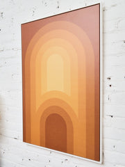 Framed Retro Arch Print – Warm Orange Mid-Century Modern Graphic