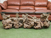 Vintage Burl Wood Low Coffee Table, 60-Inch