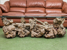 Vintage Burl Wood Low Coffee Table, 60-Inch