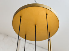 Brush Gold Five Globe Chandelier