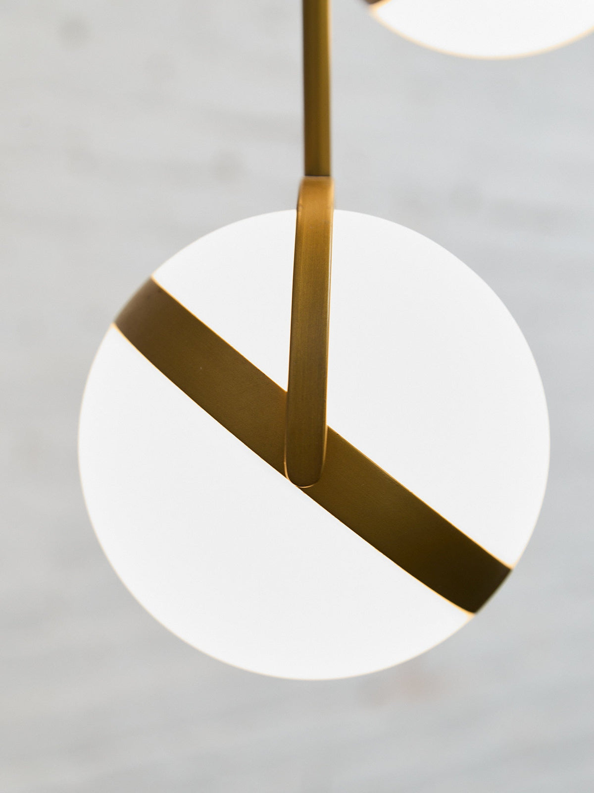 Brush Gold Five Globe Chandelier