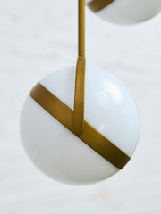 Brush Gold Five Globe Chandelier