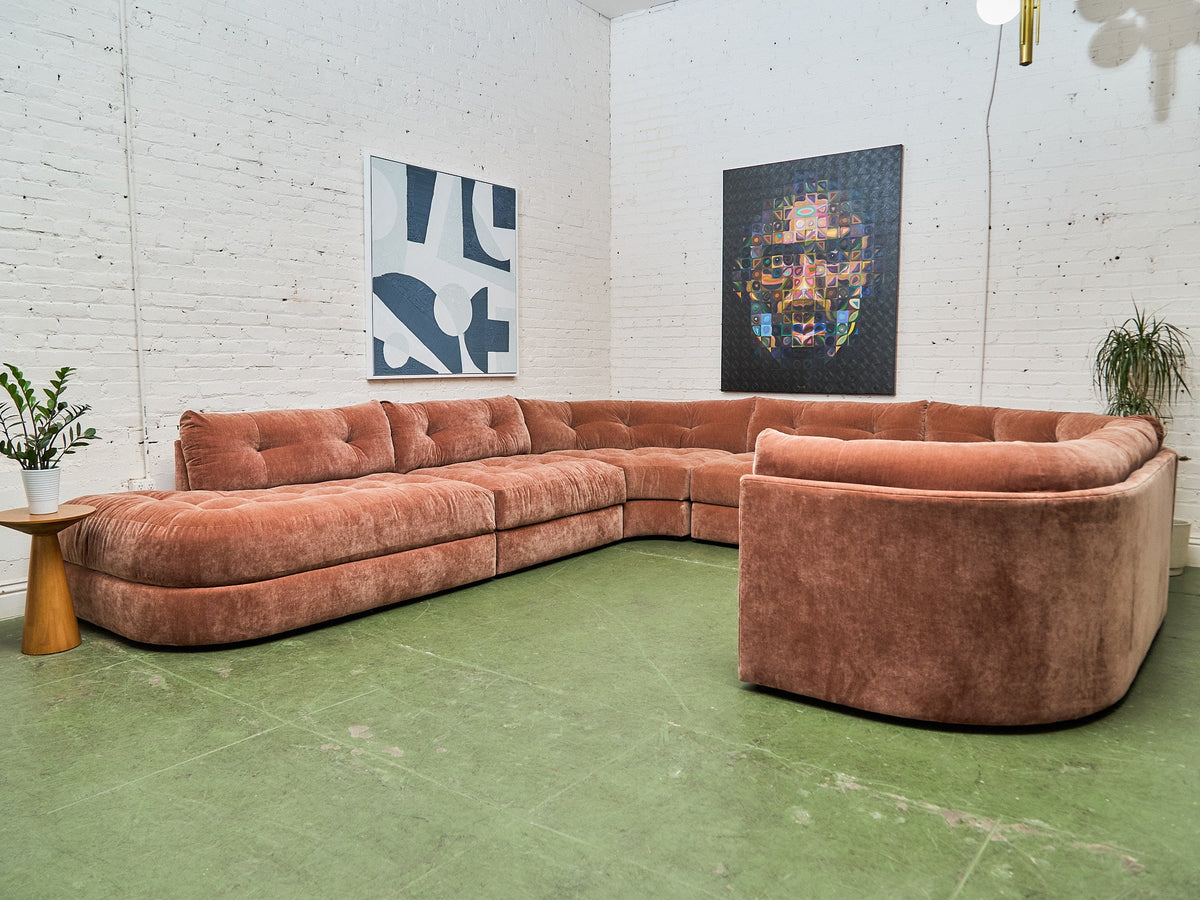 Prima 6 piece Sectional Sofa in Amici Ginger