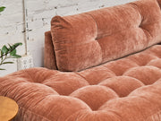 Prima 5 Piece Oval Sectional Sofa in Amici Ginger