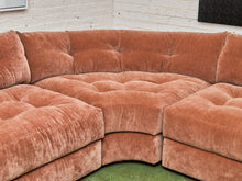 Prima 5 Piece Oval Sectional Sofa in Amici Ginger
