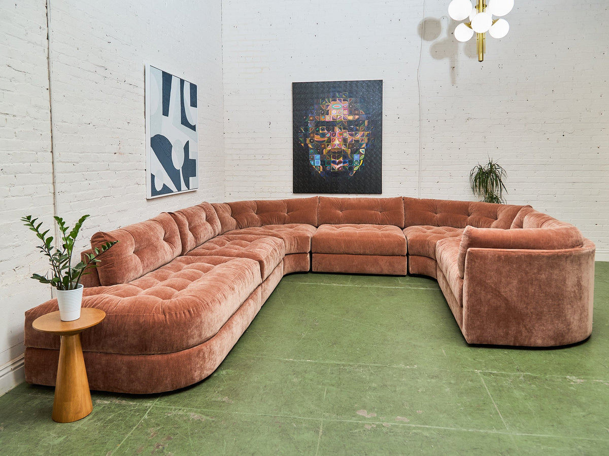 Prima 6 piece Sectional Sofa in Amici Ginger