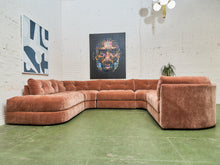 Prima 5 Piece Oval Sectional Sofa in Amici Ginger