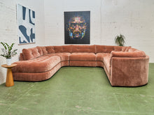 Prima 5 Piece Oval Sectional Sofa in Amici Ginger