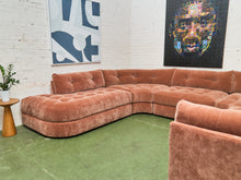 Prima 5 Piece Oval Sectional Sofa in Amici Ginger