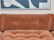 Prima 3 Piece Crescent Sofa in Amici Ginger