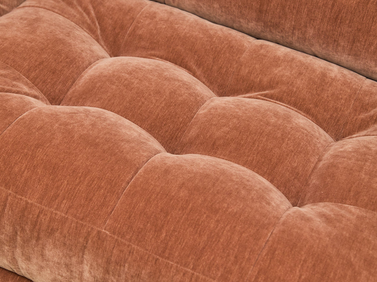 Prima 3 Piece Crescent Sofa in Amici Ginger