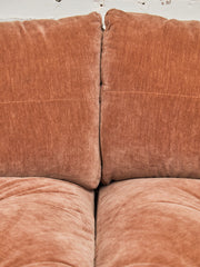 Prima 5 Piece Oval Sectional Sofa in Amici Ginger