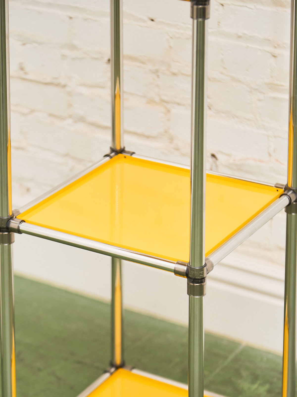 Yellow 4 level Shelf