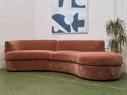 Charlotte Sofa with Bumper Chaise in Amici Ginger