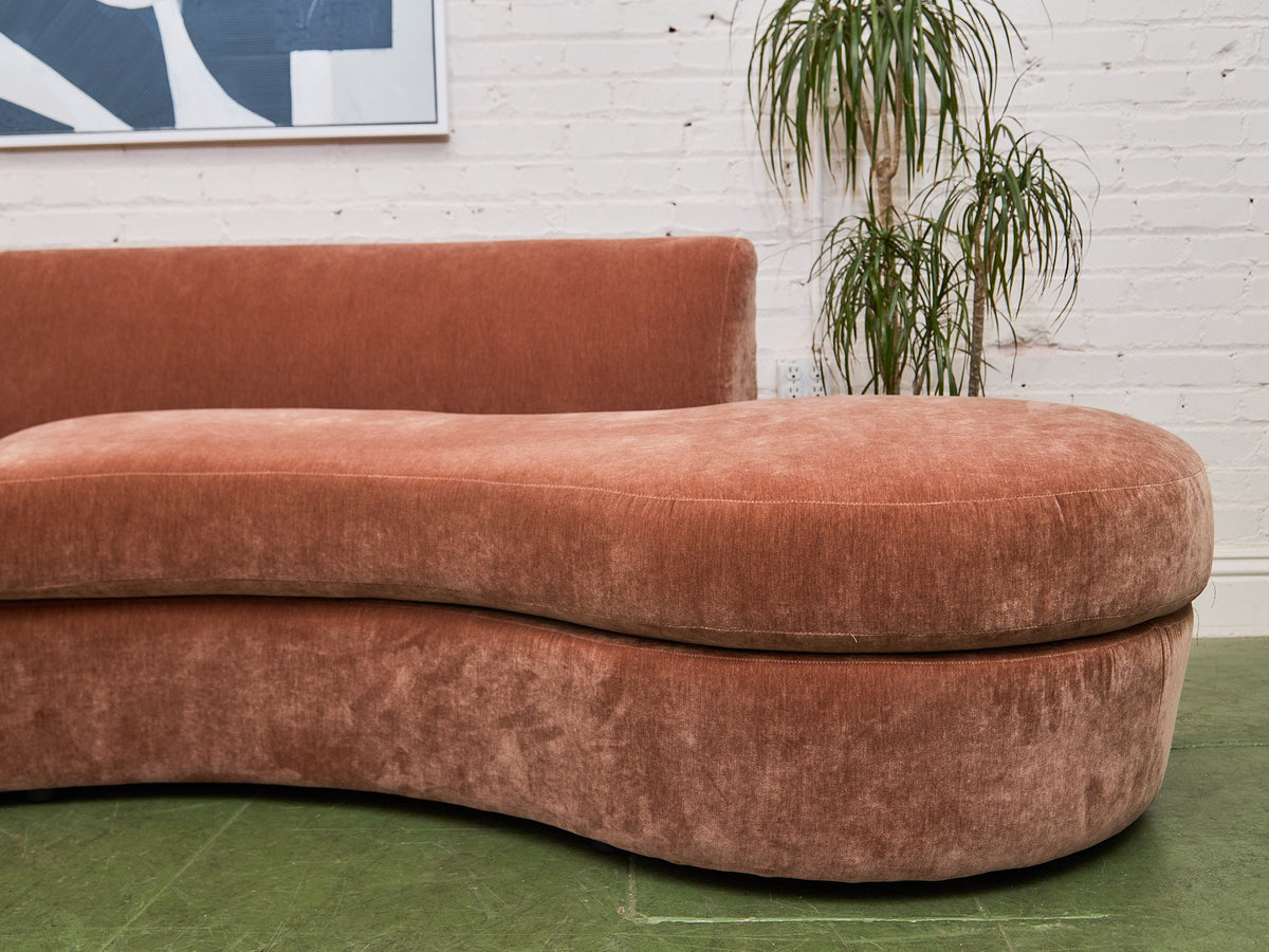 Charlotte Sofa with Bumper Chaise in Amici Ginger