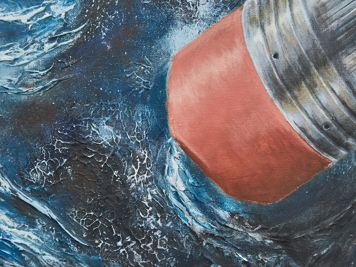 World Erased Contemporary Surrealist Painting of Earth as a Painted Orb