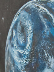 World Erased Contemporary Surrealist Painting of Earth as a Painted Orb