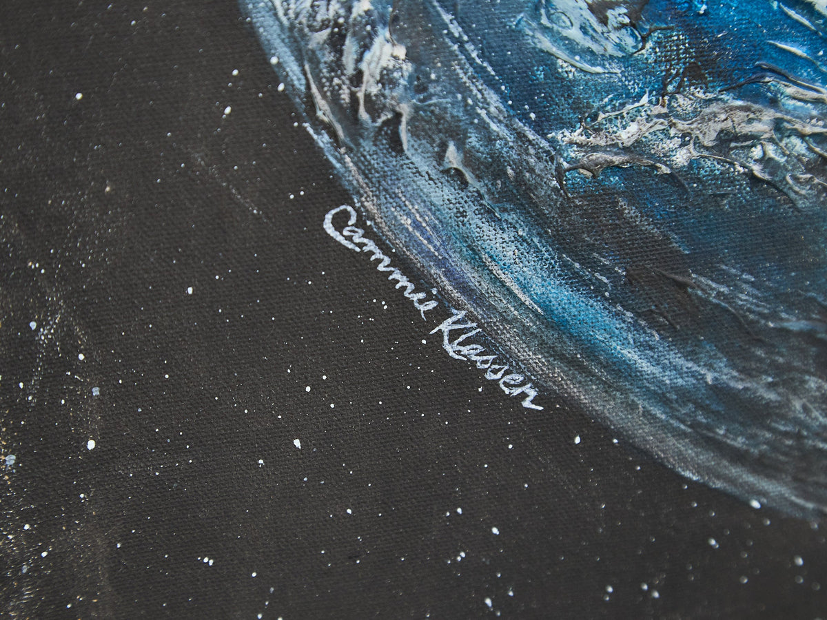 World Erased Contemporary Surrealist Painting of Earth as a Painted Orb
