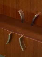 Nicole Miller Italian High-Gloss Stacked Lacquer Cabinet