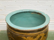 Vintage 1960s X Large Tony Duquette Style Asian Brown Dragon Egg Pot