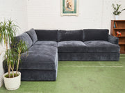 Michonne Sectional Sofa in Amici Smoke