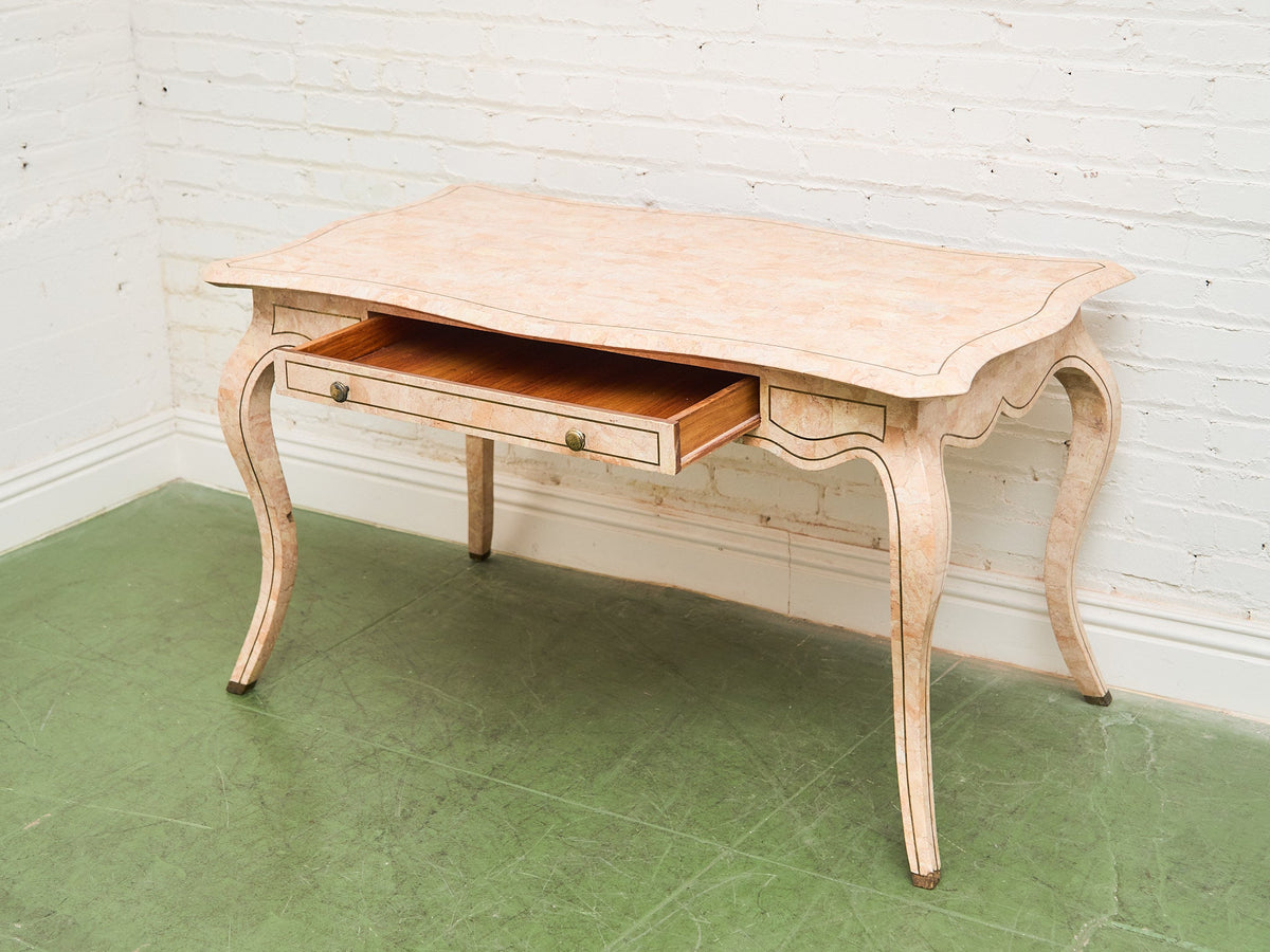 Maitland-Smith Pink Tessellated Stone Finish Desk